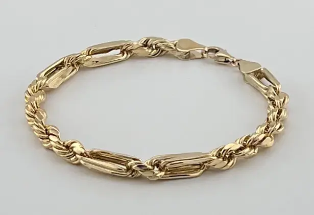 Tehrani Jewelry 14K Real Gold Milano chain Bracelet | Gift | Gold Milano 5 mm  Bracelet |