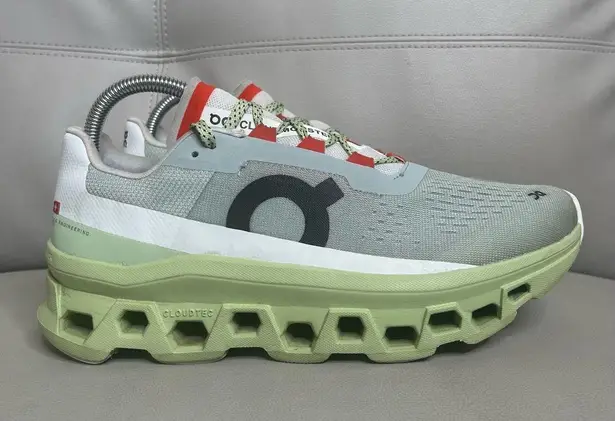 On Cloudmonster Glacier Grey Meadow Athletic Running Shoes Women’s Size 9.5 Green