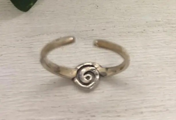 Sterling Silver Swirl Toe Ring Adjustable NWT