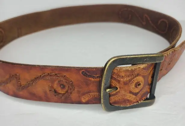 Levi's Vintage  Genuine Leather Hand Tooled Distressed Belt