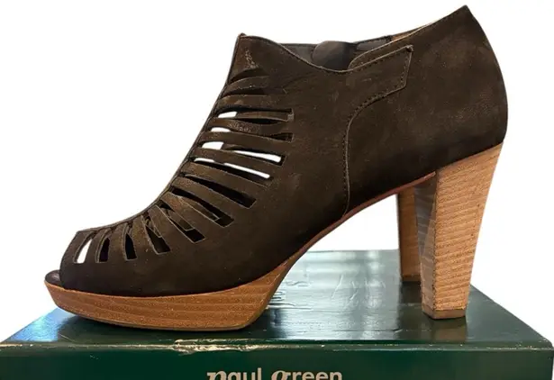 Paul Green  Munchen Black Suede Tasha Sandal, Size 4.5, NWB - Image 1