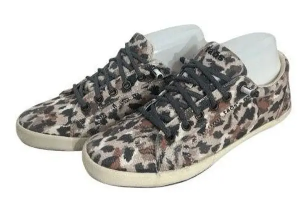 Taos Women STAR Animal Safari Print Canvas Fashion Sneakers Size 7.5 Grey Brown Gray