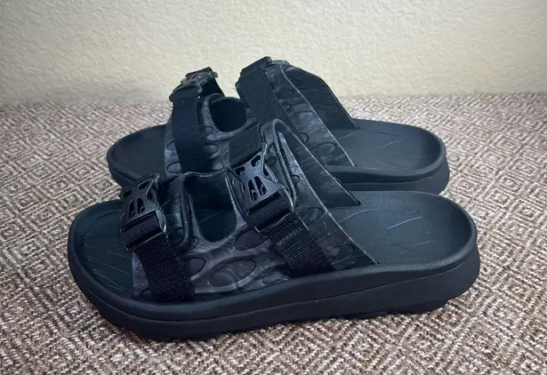 Merrell Women's Slide Sandals Black Hut Ultra Slip On Casual Sz 9 Casual Comfy