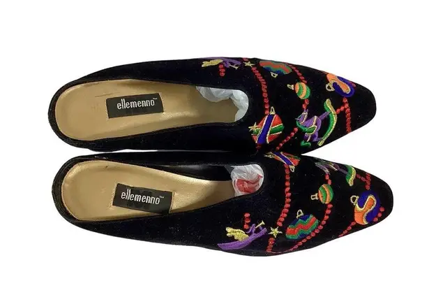 Ellemenno Holiday Mules Prancer Style Christmas Shoes