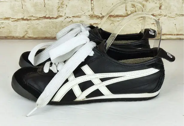 Onitsuka Tiger Mexico 66 Sneaker Women 5.5 Black White Leather Suede 1183C102