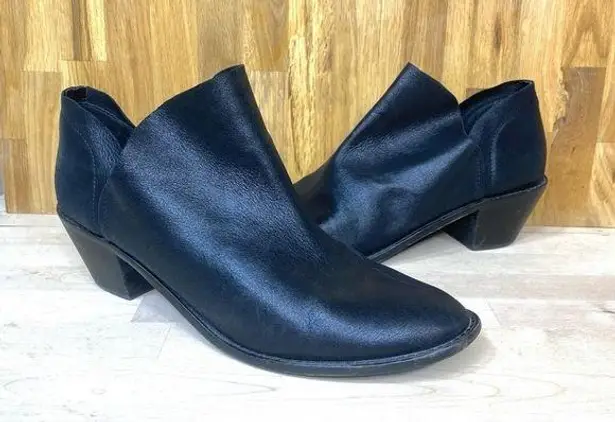 Kelsi Dagger  Kenmare Black Leather Stacked Heel Ankle Booties 11