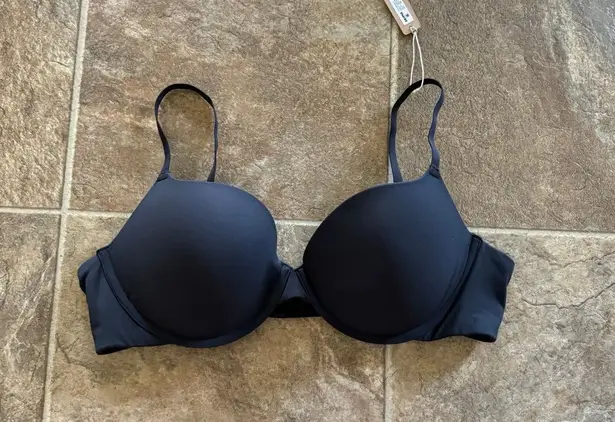 SKIMS New Fits Everybody Pushup Demi Bra 38B Onyx