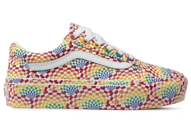 Vans  Old Skool Platform (Pride) Multi True White LGBTQ Shoes