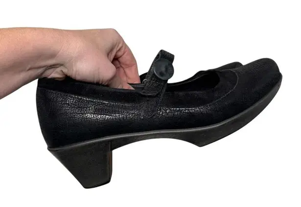 Naot Latest Mary Jane Heels Black Nubuck Leather Y2K Pinup Womens 40 US 9