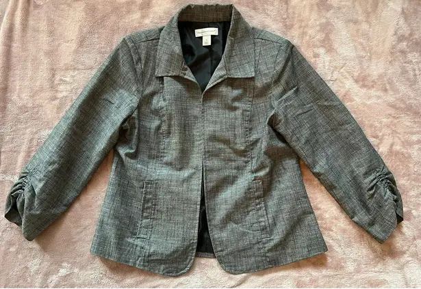 Christopher & Banks Blazer Jacket Long Sleeve Woman's Gray Size Small