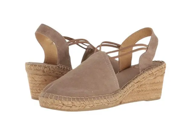 Toni Pons Espadrille Tremp Taupe Wedge Sandals Taupe Size 10 NWT Tan