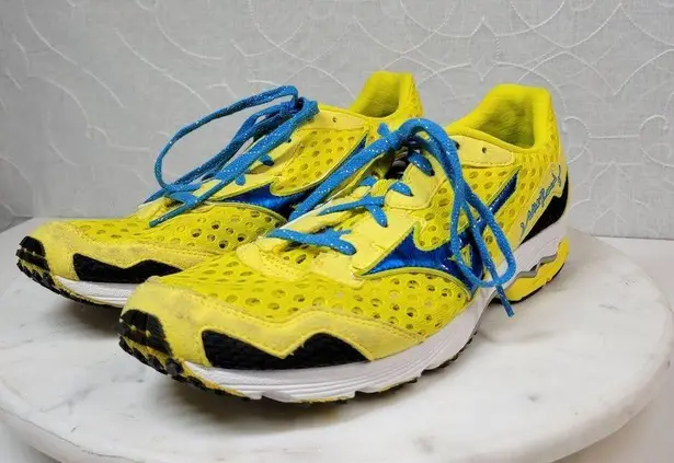 Mizuno Wave Ronin 5 Running Shoes Womens 9 Yellow Lace Up Boston Marathon Jog