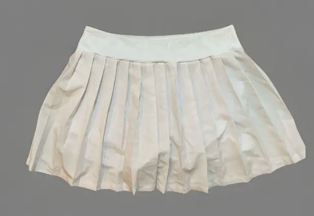 ALBION FIT Albion Tie Breaker Tennis Skirt White Athleisure Activewear Medium