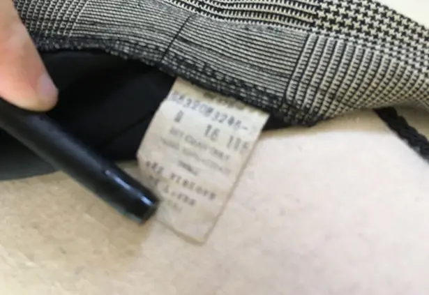 Vintage 80s Glen Plaid Check Black Cream Straight Midi Skirt Classic 16 L Size L