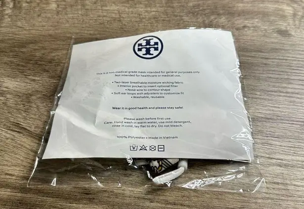 Tory Burch  Face Mask Patterned New