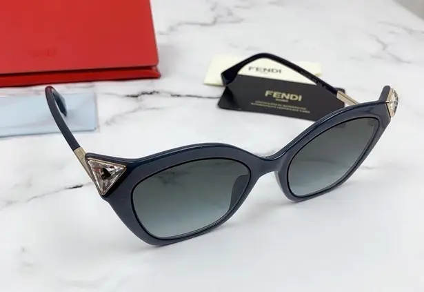 Fendi Authentic  FF 0357GS Grey Cat Eye Sunglasses