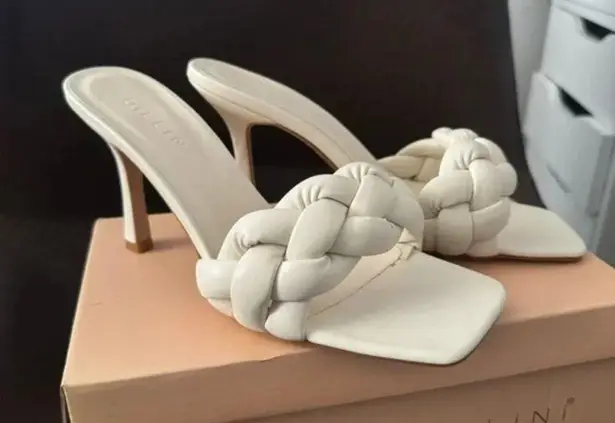 New Billini Salida Braid Sandal Heels in Bone Size 9