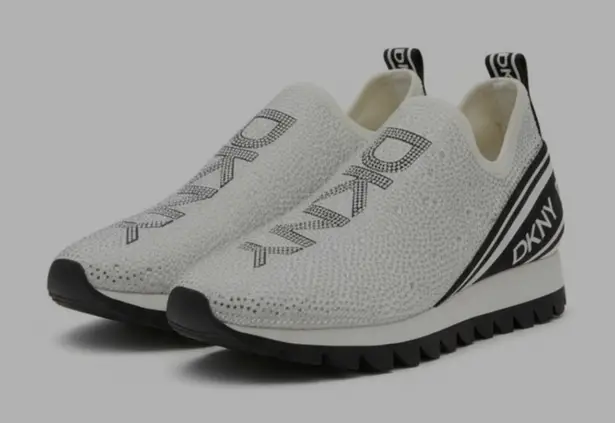 DKNY  Sparkling Rhinestone Slip-Ons - Image 1