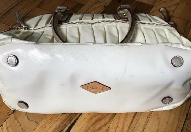 MZ Wallace Bea White Canvas Shoulder Bag