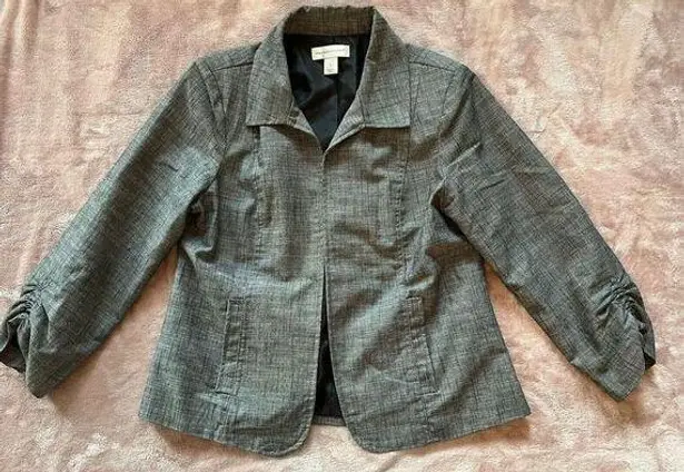 Christopher & Banks  Blazer Jacket Long Sleeve Woman's Gray Size Small