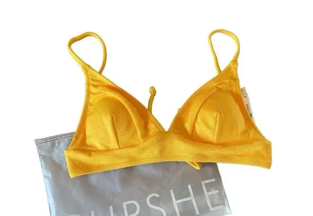 Cupshe  Yellow Blue Tropical Bikini Set Size Medium NWT