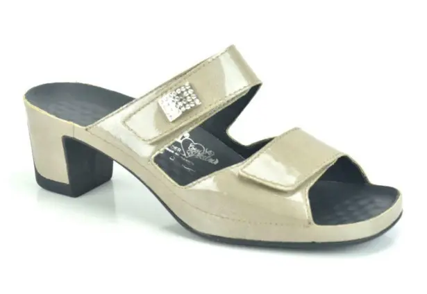 Vital heeled sandals! Taupe color women’s comfort dress sandal size 9 (40) Gray