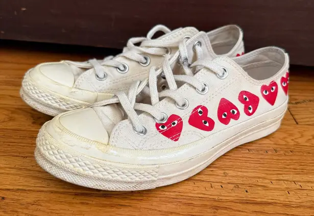 Comme des Garçons Play x Converse | Multi-heart low top Chuck Taylors Women's 6