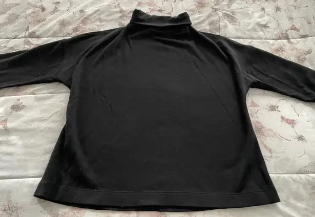 Lululemon Black Merino Wool Mock Neck Sweater, Size 4