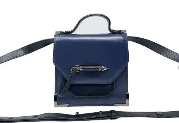 Mackage Rubie Mini Leather Satchel Crossbody in Indigo