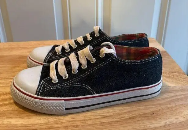 Soho Women's Denim Lace Up Running Sneakers Size 8 Sku 2777