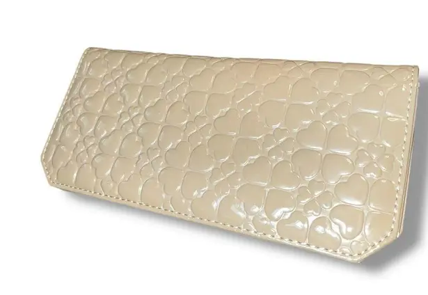 Folli Follie Leather Wallet Card Holder Heart Design Emboss Snap Limited Edition