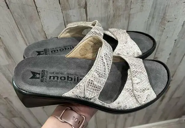 Mephisto Ulda Light Sand Boa Comfort Sandal Women's Size 40 Gray