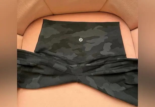 Lululemon  Align High Rise 25” Black Camo Coal Multi Leggings Size 4