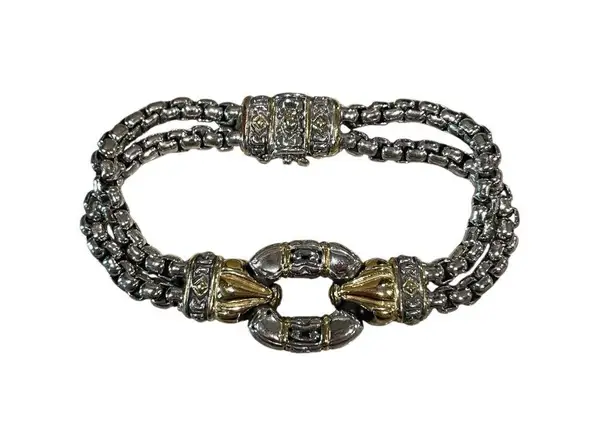 John Medeiros Silvertone and Gold Multi