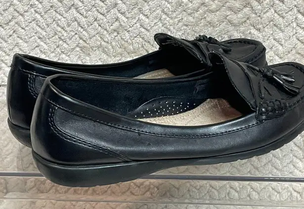 Thom McAn Classic Black Leather Tassel Dark Academia Preppy Loafer Size 8.5W