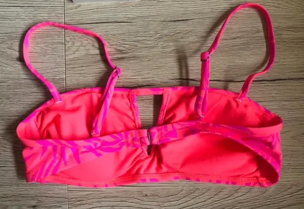 Xhilaration NWOT  Neon Pink Palm Print Bandeau Bikini Top