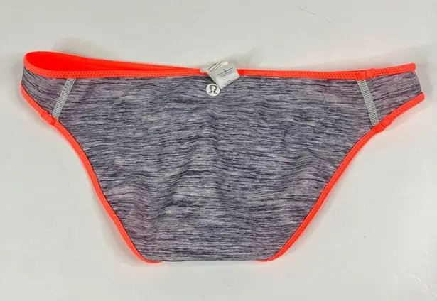 Lululemon  Athletica | Neon Orange Reversible Gray Bikini Bottoms 6