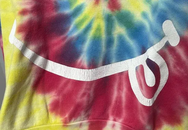 Tie Dye Smiley Crew Neck Sweater by Boy London Yellow Size XS