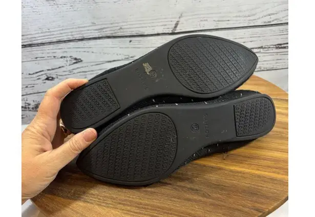 Women's Rothy's Black White Polka Dot The Point Flats Size 10.5