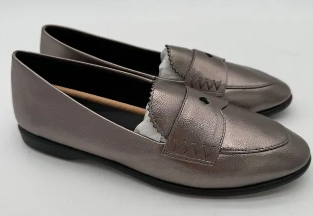 Aerosoles Benvenuto Comfort Casual Soft Penny Loafer Graphite PU Leather NWB 7