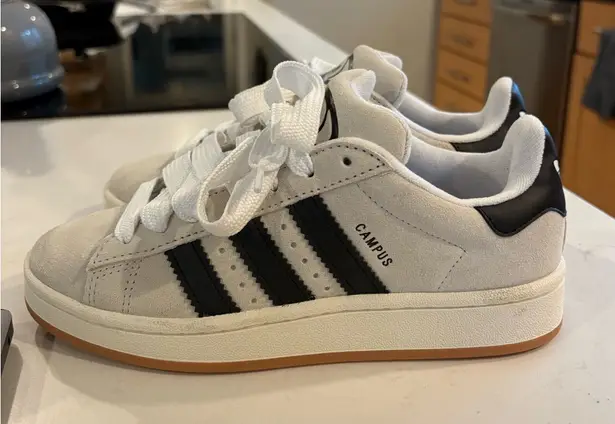 Adidas  Campus 00s Shoes White with Black Stripes - Image 1