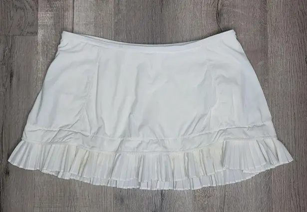 Lululemon  City Sky Run By Skirt White size 10 pockets ruffle tennis skirt