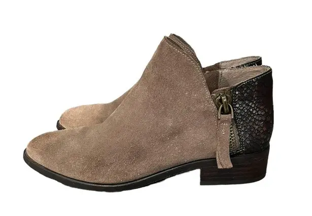 Very Volatile Los Angeles Suede Leather Upper Ankle Boots Double Sided Zipper