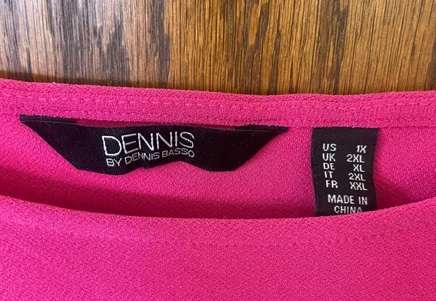 Dennis Basso Caviar Crepe Bateau Neck Top with Lace Hem A376928