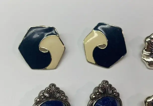 Lot Of 3 Large Costume Earrings Vintage