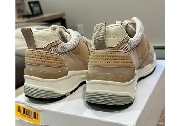 Sandro NEW in box Camel Mesh Nubuck + Leather Sneakers 36