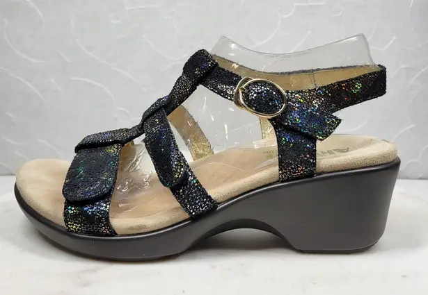 Alegria Sarah Oh Snap Sandals Womens 39 / 8.5 Glitter Sparkle Metallic Leather
