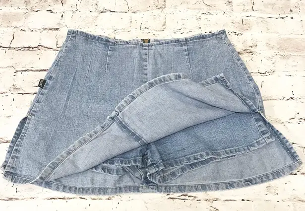 Venus Vintage  Jean Skort Denim Skirt Mini Zip 90s Y2K Style Medium Shorts