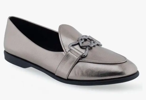 Aerosoles Borgio Loafer Flat Size 10.5 Graphite NEW Career Modern Work Comfort