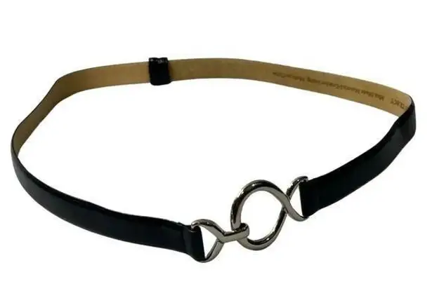 Ellen Tracy Black Adjustable Belt Circle and Hook Closure OS
